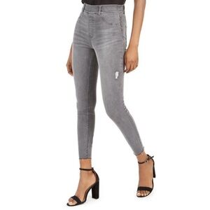 Spanx Vintage Grey Distressed Ankle Skinny Jeans Jeggings